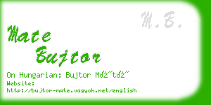 mate bujtor business card